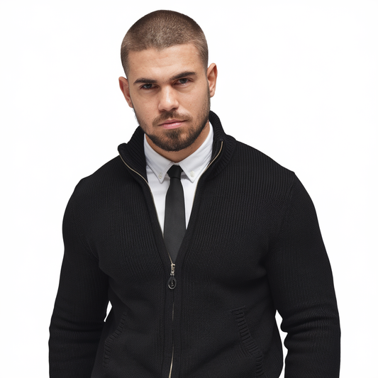 Men's Casual t Black Cardigan